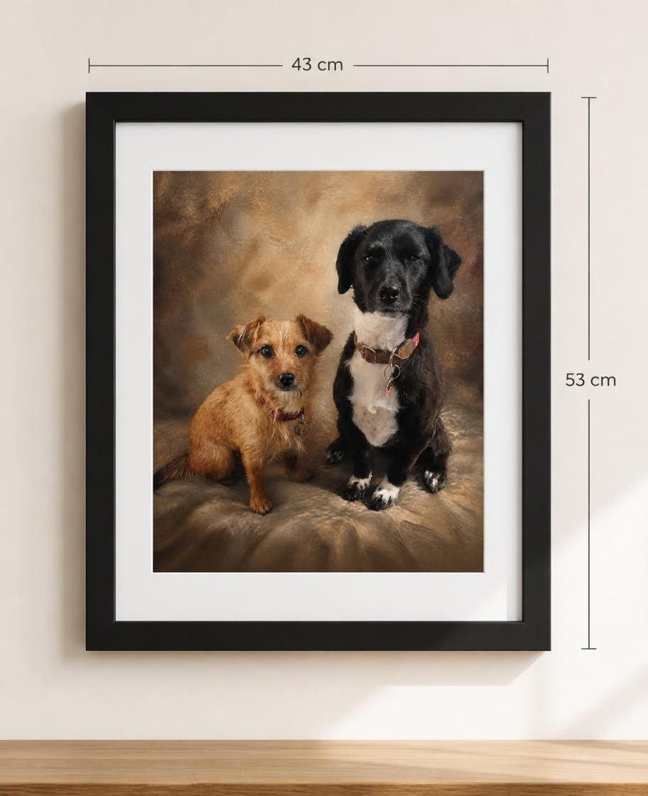 Cuadro Personalizado de Mascota Acuarela